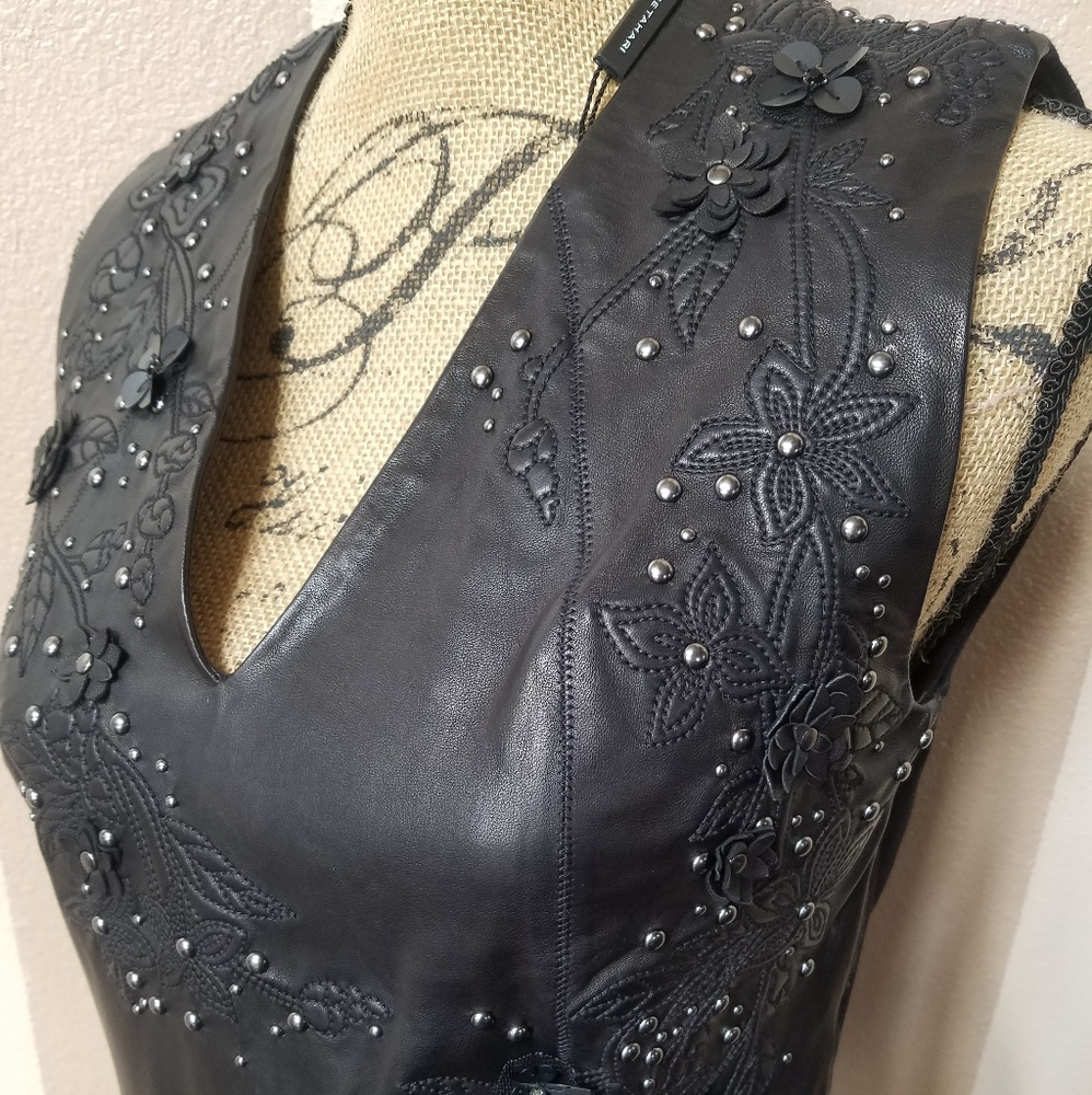 Elie Tahari Leather Dress